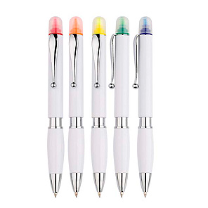 GM7716A Plastic Ball Pen with Highlighter