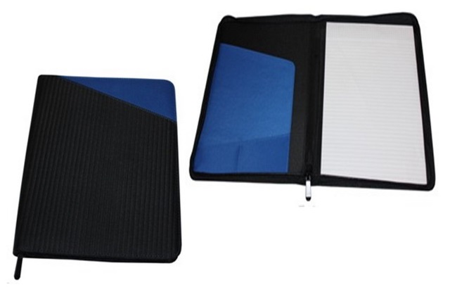 Black/Blue A4 size Portfolio with Notepad