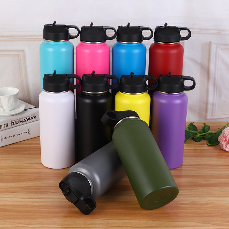 Stainless Steel Bottle with Straw